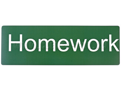 Магнитная карточка "Homework" (фон зелёный)